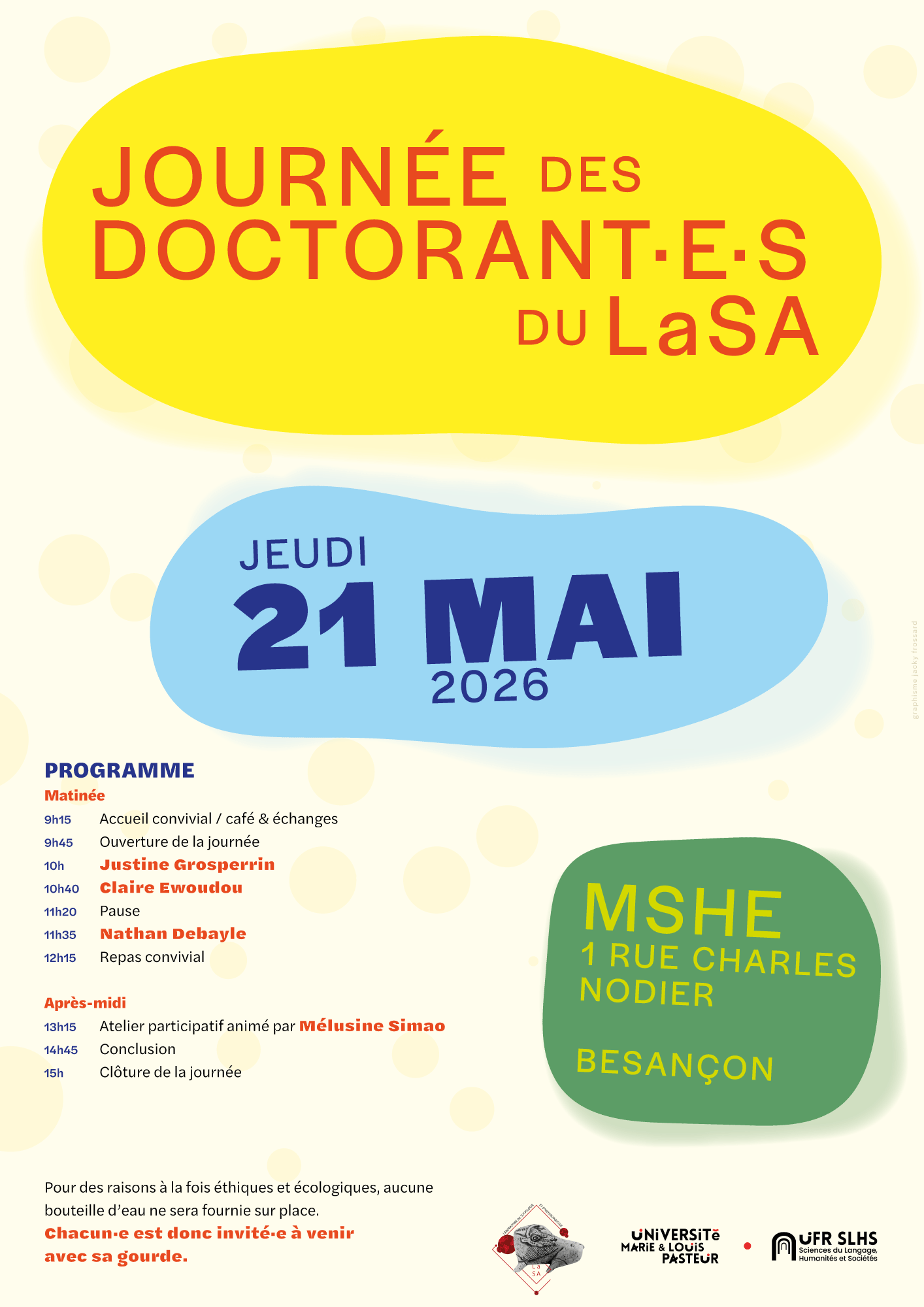 Journée des doctorant·e·s du LaSA 2026